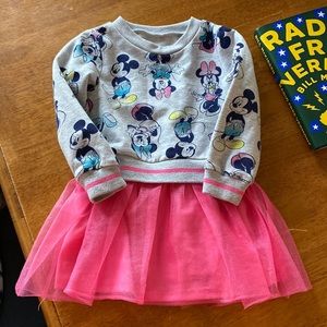 Minnie Mouse Pink Tutu Sweatshirt Dress